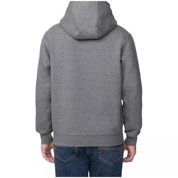 CAT Men’s Sweatshirt Kangaroo Pocket Adjustable Hood, Gray Large - Picture 2 of 2